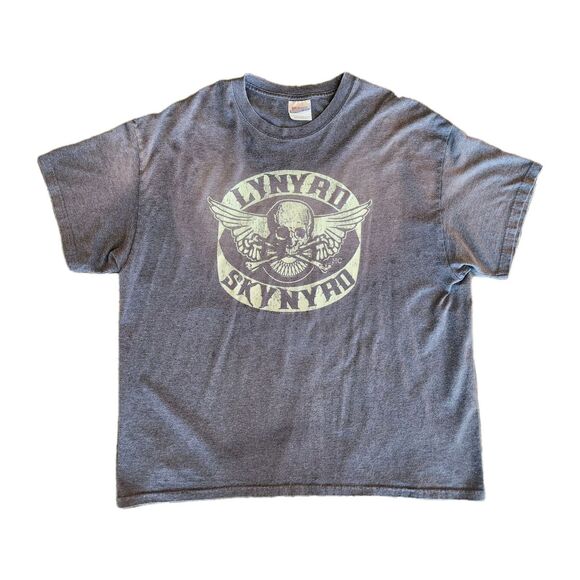 Vtg Lynyrd Skynyrd Shirt XL Band T Southern Rock Country Music Retro Skull Wings - Picture 1 of 10